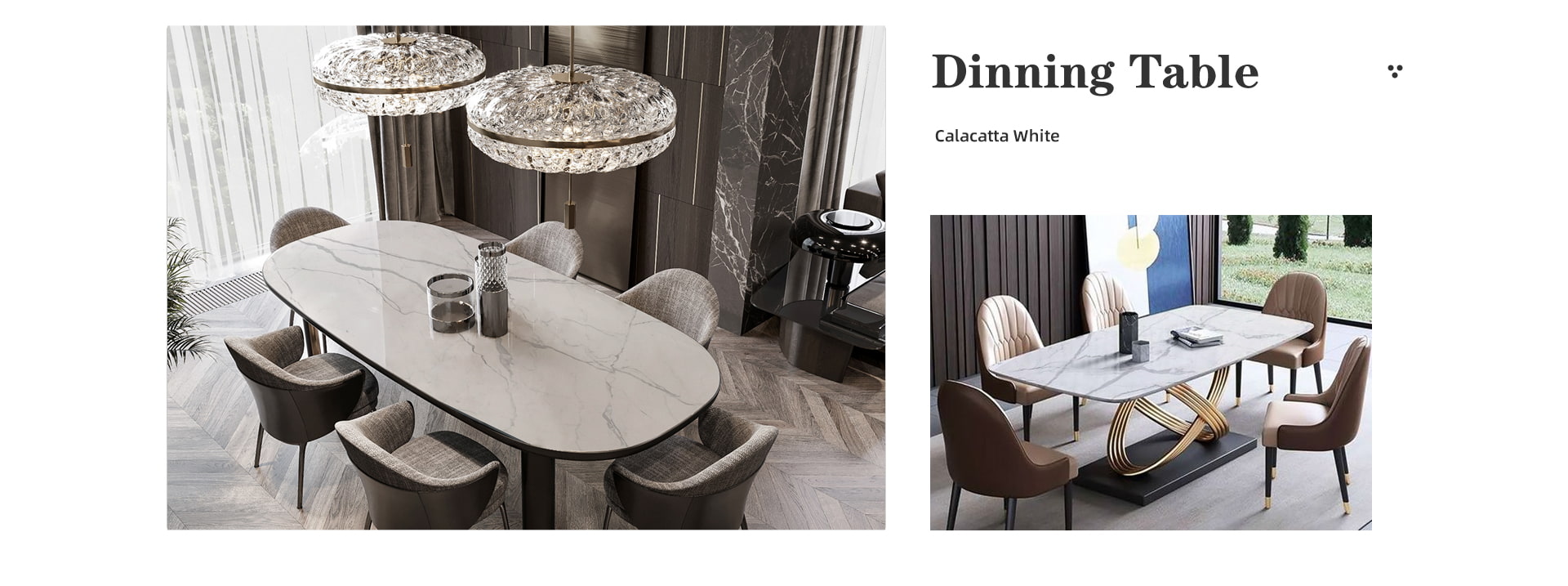 calacatta white dinning table