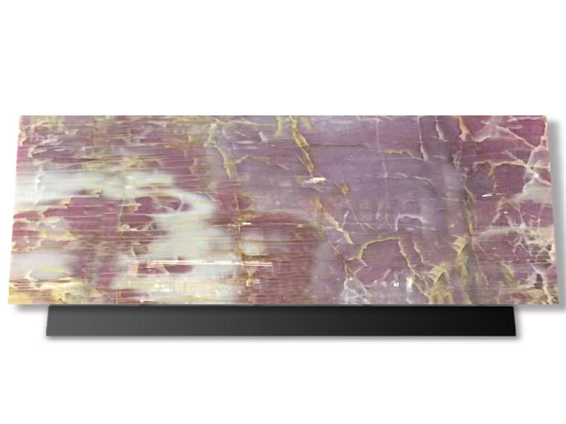 紫色のオニキスのスラブ石