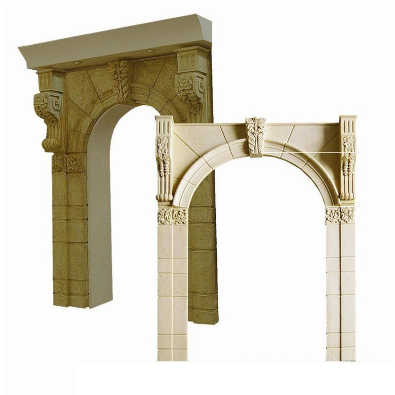 大理石のアーチ ローマの柱 彫刻された柱