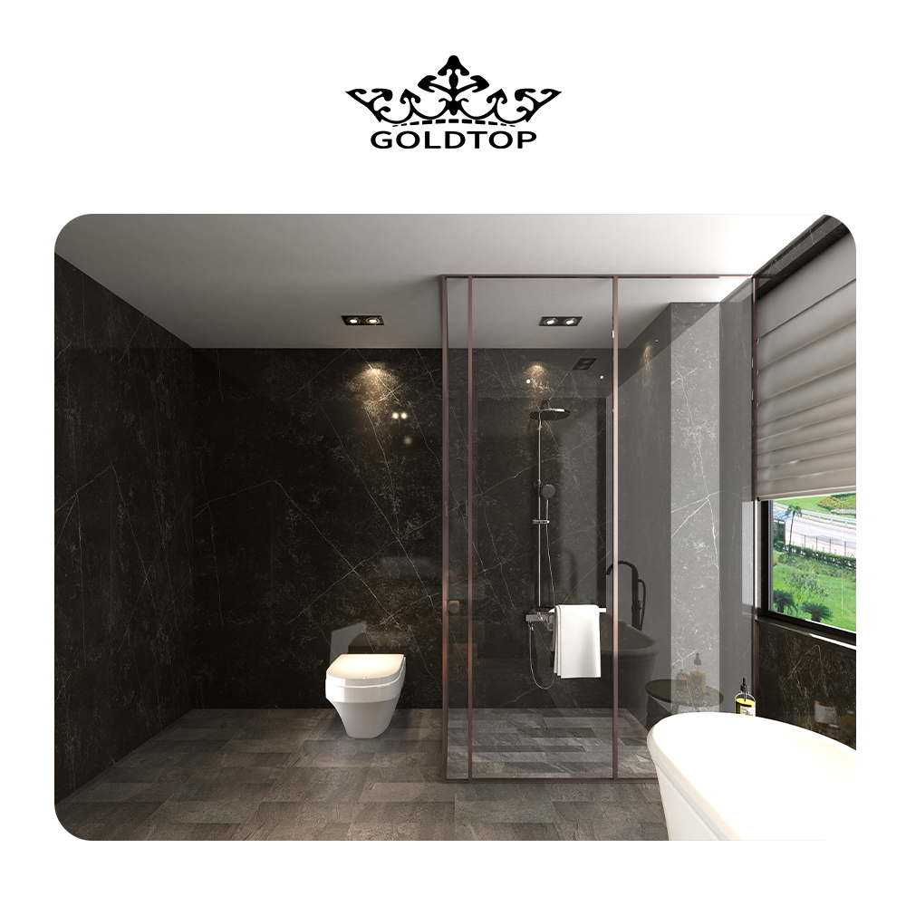 5104 Calacatta Angola Brown Black Quartz Countertops