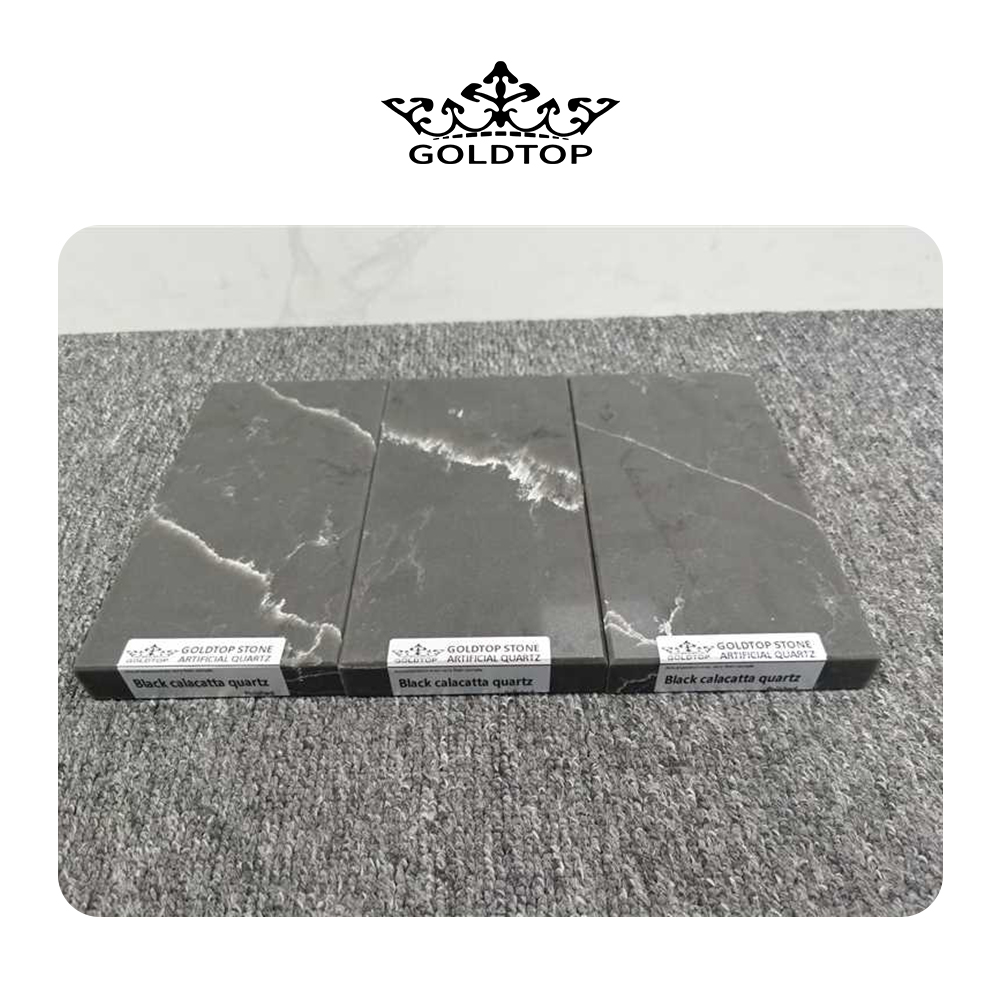 5104 Calacatta Angola Brown Black Quartz Countertops