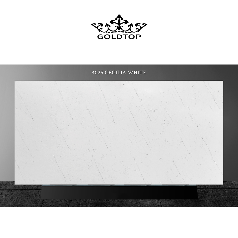 4025 Cecilia White Marble Quartz Slab