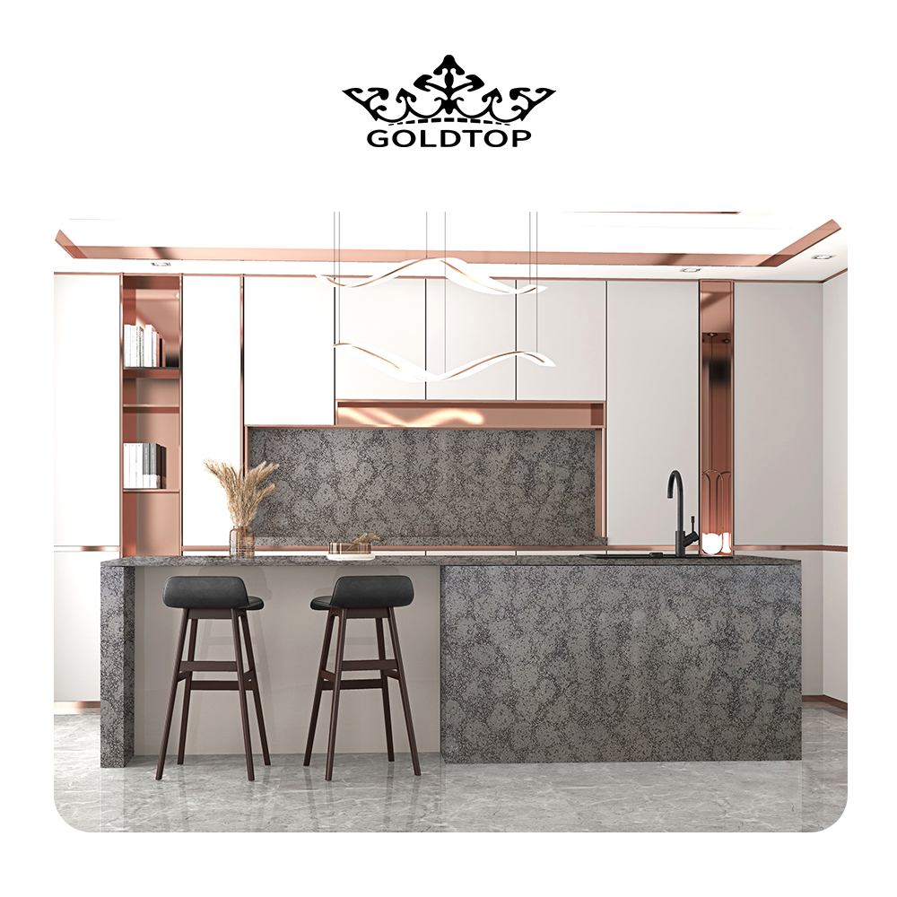 4023 Desert Grey Marble Quartz Slab