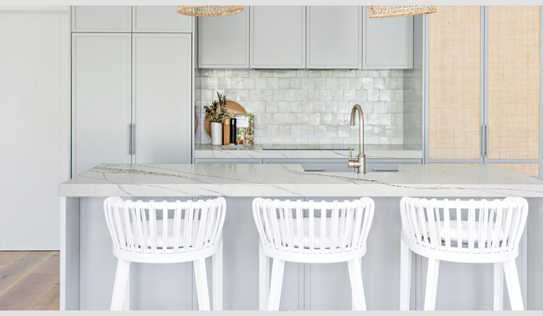 5078 Celiny Quartz Countertops Slab White With Gold Texture