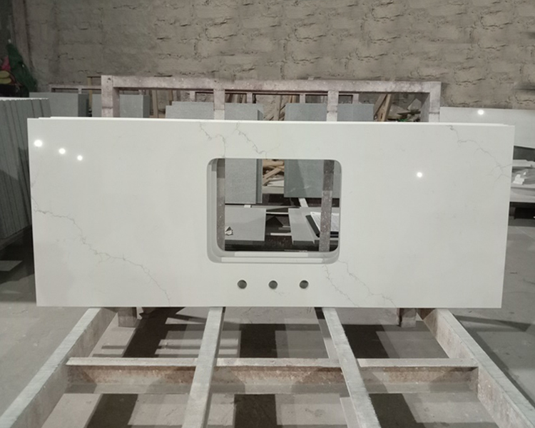 5015 Venatino Statuario White Calacatta Quartz Countertops