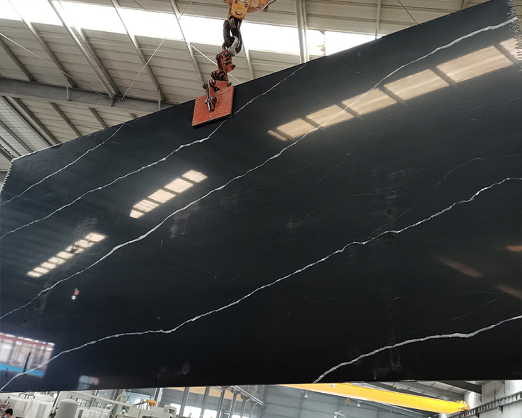 5064 Calacatta Black Quartz Countertops Factory Wholesale
