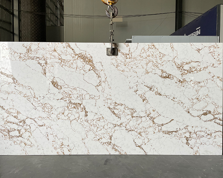 5050 Calcatta Borghini White Quartz With Gold Veins