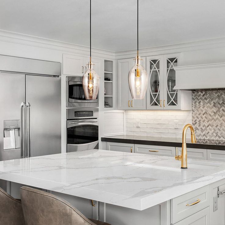 5057 Unique White Calacatta Quartz Slabs Wholesale