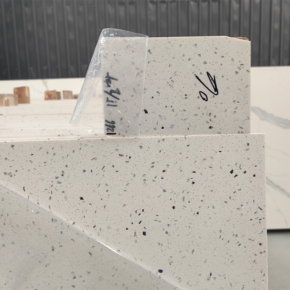 1011 Crystal White Quartz Countertops Slab Milky Wholesale