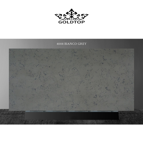 4008 Bianco Grey Marble Quartz Slab