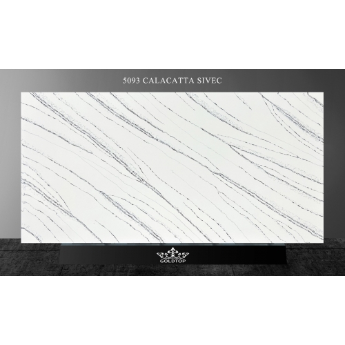 5093 Calacatta Sivec white Quartz